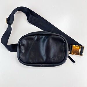 Garrett Leather Black Belt Bag Fanny Pack